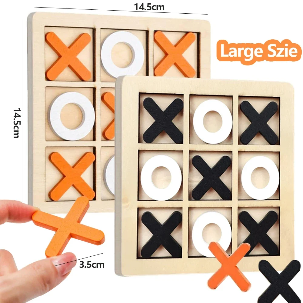 Board Game Education - Деревянная игра XO Tic Tac Toe,